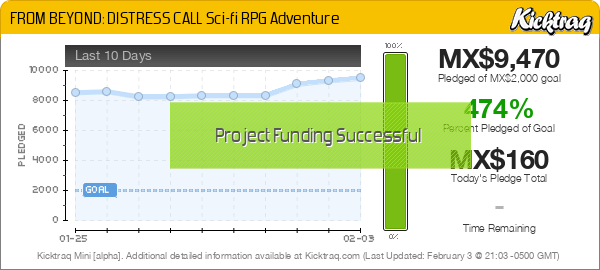 FROM BEYOND: DISTRESS CALL Sci-fi RPG Adventure - Kicktraq Mini