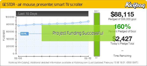 GESTOR - air mouse, presenter, smart TV scroller -- Kicktraq Mini