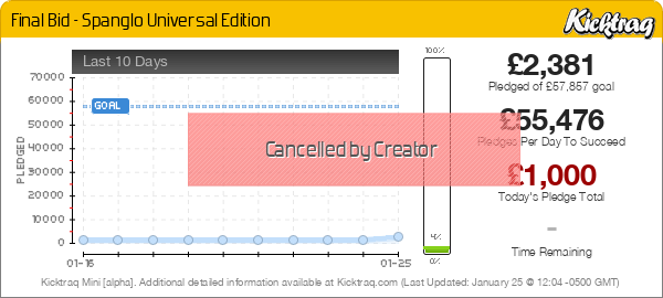 Final Bid - Spanglo Universal Edition - Kicktraq Mini