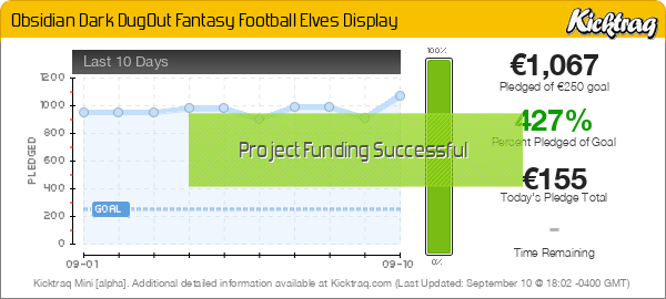 Obsisian Fantasy Football Dugout - Kicktraq Mini