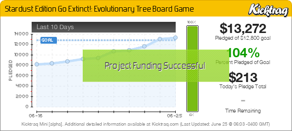 Stardust Edition Go Extinct!: Evolutionary Tree Board Game - Kicktraq Mini