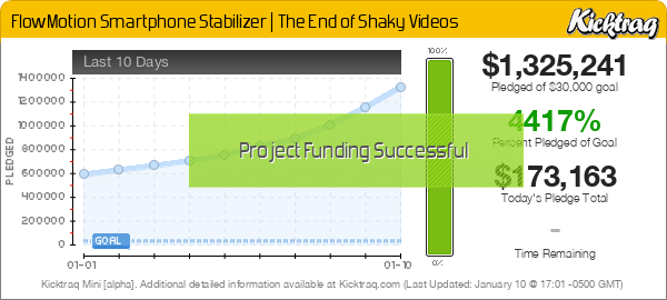 FlowMotion Smartphone Stabilizer | The End of Shaky Videos -- Kicktraq Mini