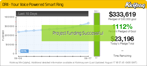 ORII - Your Voice Powered Smart Ring -- Kicktraq Mini