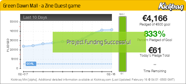 Green Dawn Mall - a Zine Quest game -- Kicktraq Mini