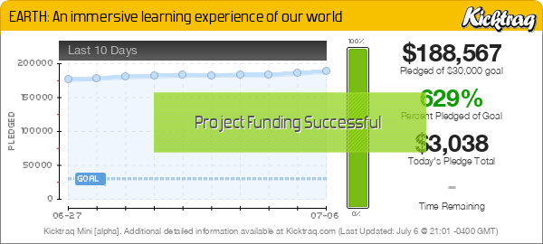 EARTH: An immersive learning experience of our world -- Kicktraq Mini