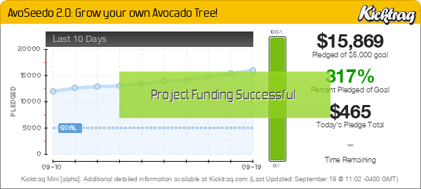 AvoSeedo 2.0: Grow your own Avocado Tree! -- Kicktraq Mini