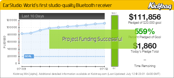 EarStudio: World's first studio-quality Bluetooth receiver -- Kicktraq Mini