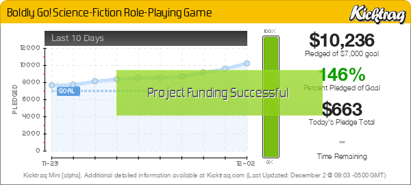 Boldly Go! Science-Fiction Role-Playing Game - Kicktraq Mini