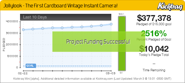 Jollylook - The First Cardboard Vintage Instant Camera! -- Kicktraq Mini