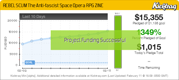 REBEL SCUM The Anti-fascist Space Opera RPG ZINE -- Kicktraq Mini