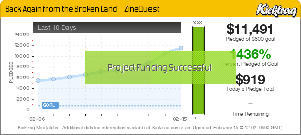 Back Again from the Broken Land—ZineQuest -- Kicktraq Mini