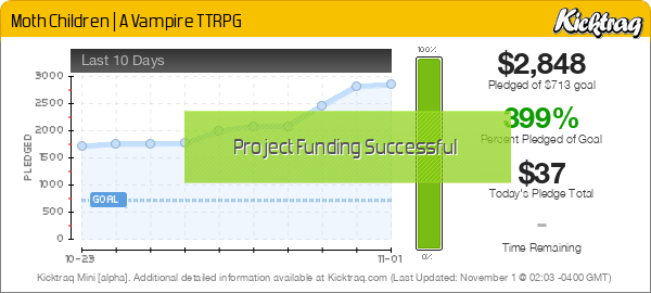 Moth Children | A Vampire TTRPG -- Kicktraq Mini