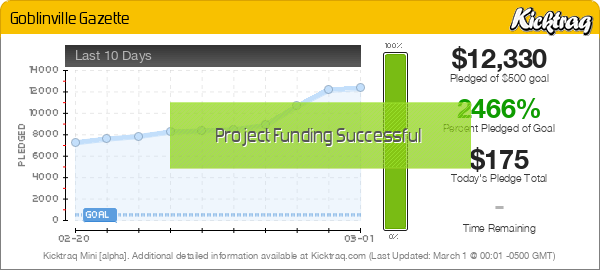 Goblinville Gazette -- Kicktraq Mini