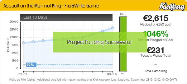 Assault on the Marmot King - Flip&Write Game - Kicktraq Mini
