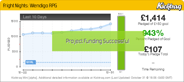 Fright Nights: Wendigo RPG -- Kicktraq Mini