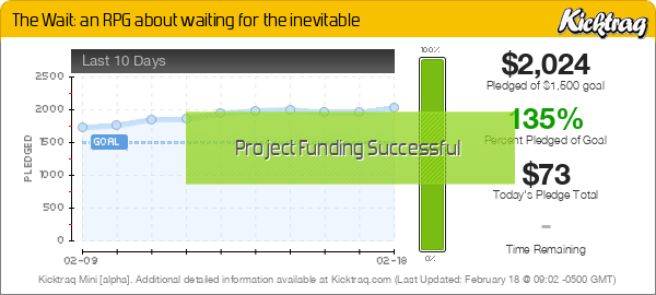 The Wait: an RPG about waiting for the inevitable -- Kicktraq Mini