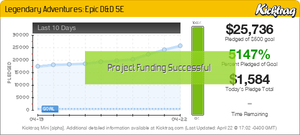 Legendary Adventures: Epic D&D 5E - Kicktraq Mini
